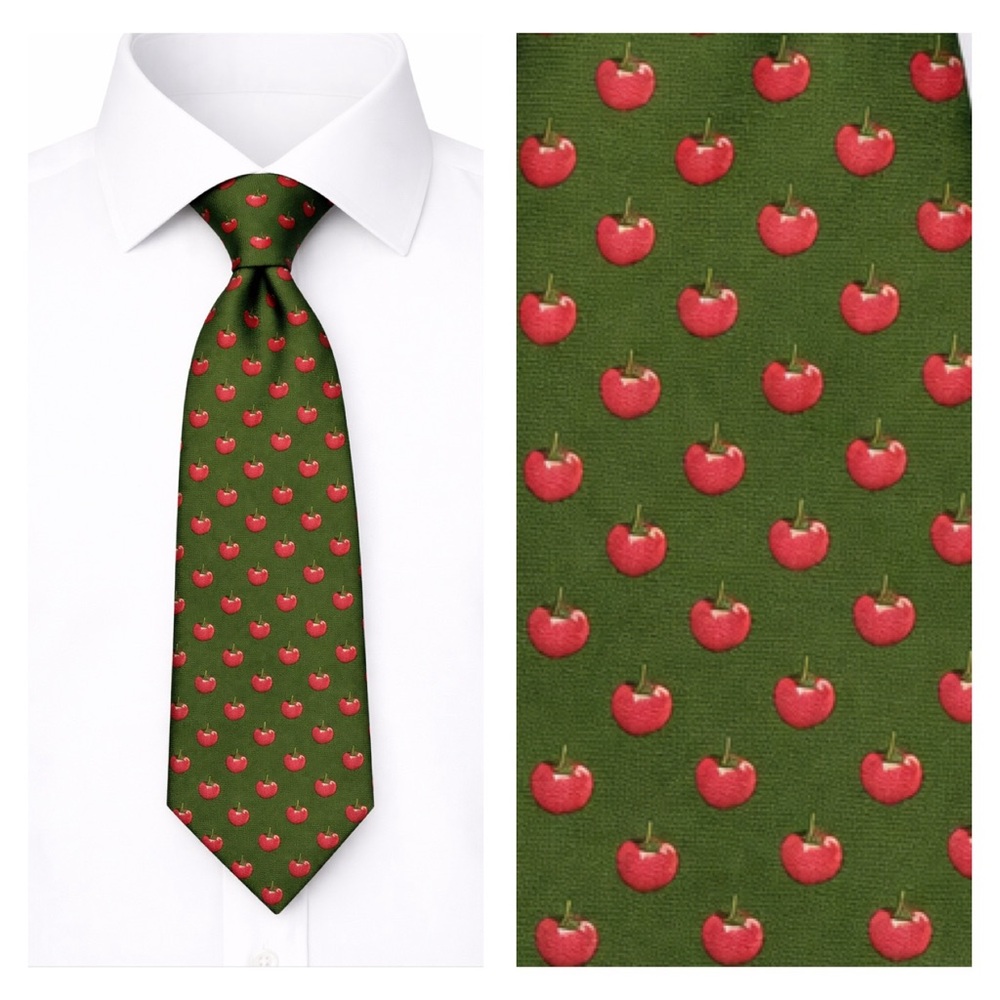 Southern Proper Mens Silk Tie Strawberries Quiet Luxury Old Money Formal